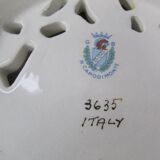 Capedimonté openwork plate, 4 seasons putto