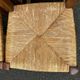 4 dining chairs made of solid wood with straw seats, farmhouse style, medium oak, 20th century, 110cm.