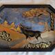 Painted glass tray 1930