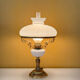 Lampe ancienne française en opaline blanche – bronze doré