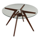 Vintage coffee table in beech and glass Argentina 1950s