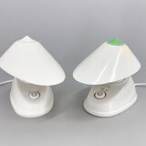1960s Pair of White Bakelite Table or Wall Lamp, Czechoslovakia
