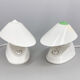 1960s Pair of White Bakelite Table or Wall Lamp, Czechoslovakia
