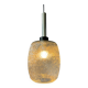 Transparent glass pendant with pattern, mid-century style