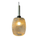 Transparent glass pendant with pattern, mid-century style