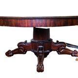 Napoleon III dining table in mahogany and 19th century veneer