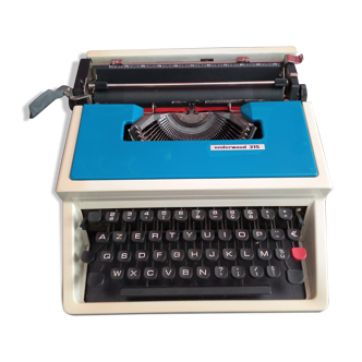 Underwood 315 Blue Typewriter