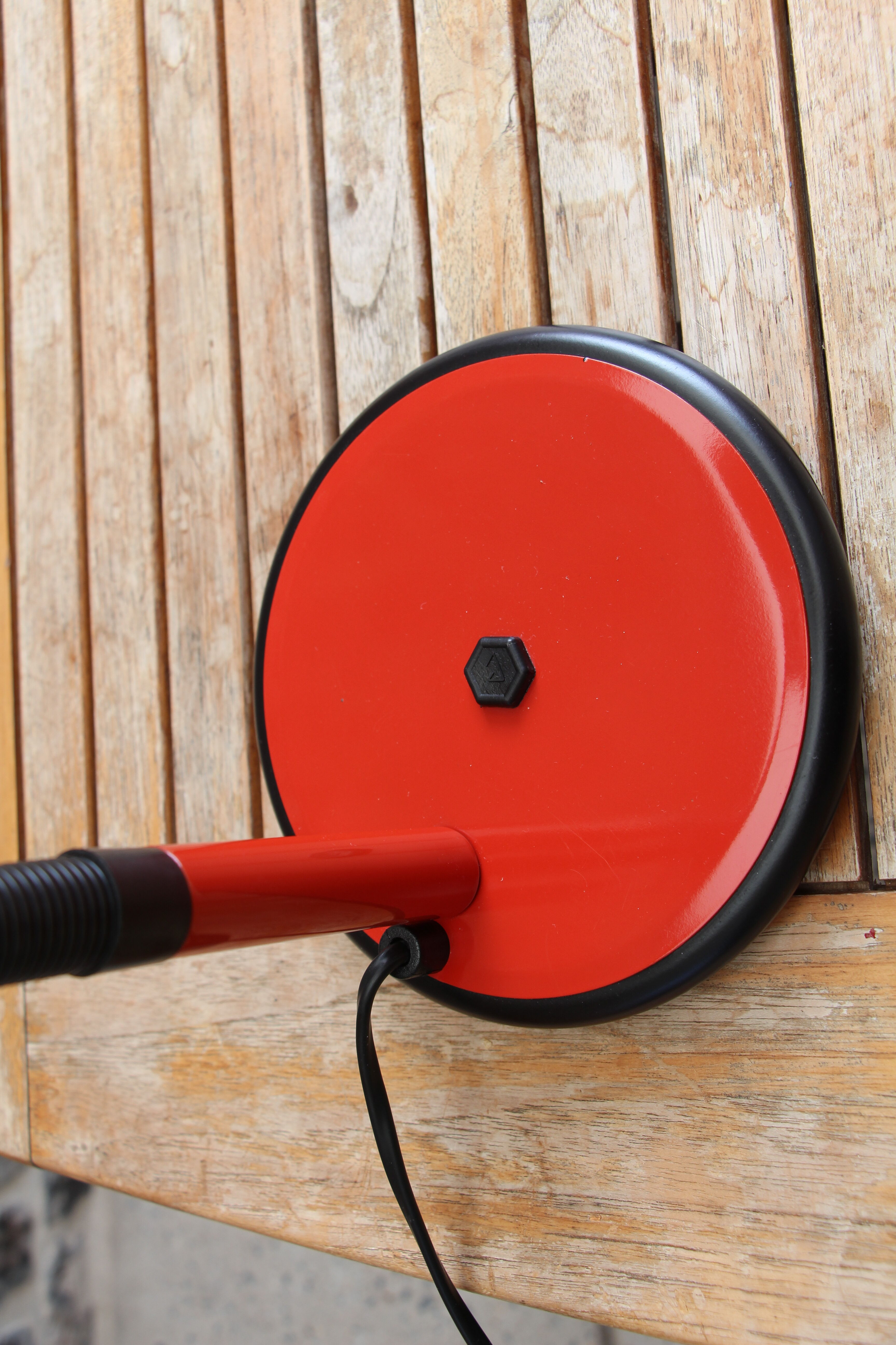 Aluminor desk lamp red 80's