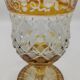 Amber yellow Bohemian crystal vase