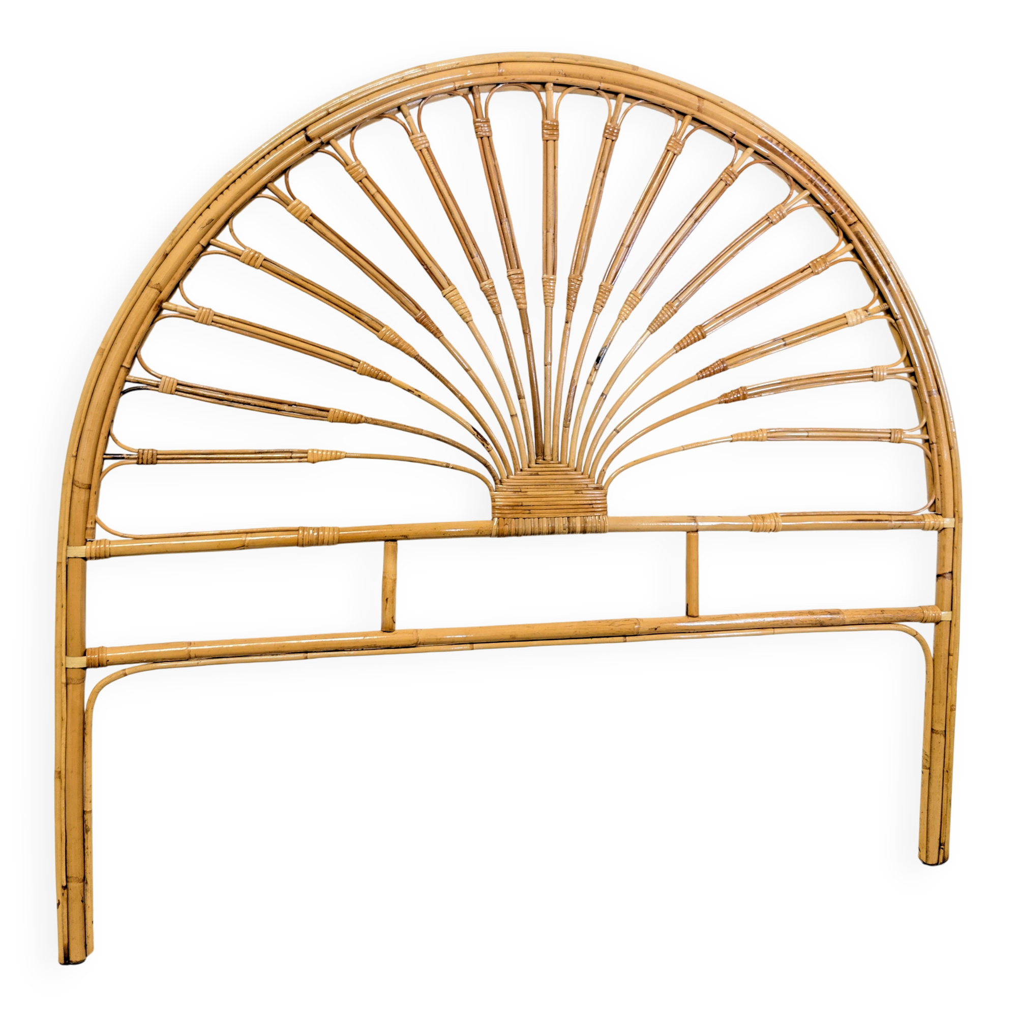 70s rattan headboard
