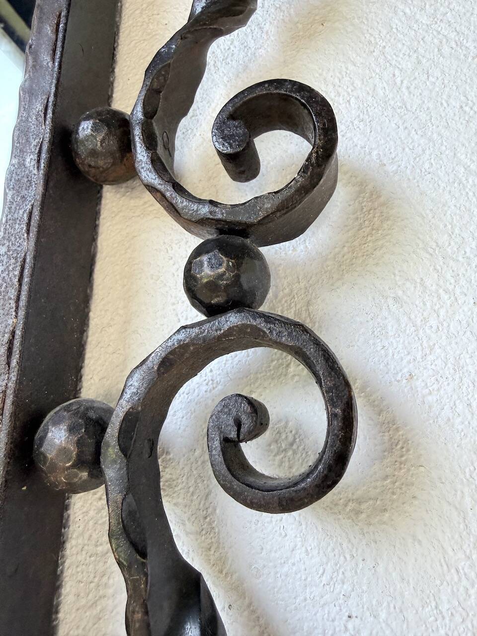 Brutalist wrought iron mirror 1940