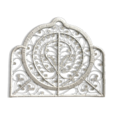 Tête de lit en rotin blanc