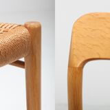 Modern Scandinavian oak chairs by N.O. Muller for J.L. Mollers 1970s