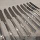 12 silver-plated dessert knives by Christofle Concorde, 19cm