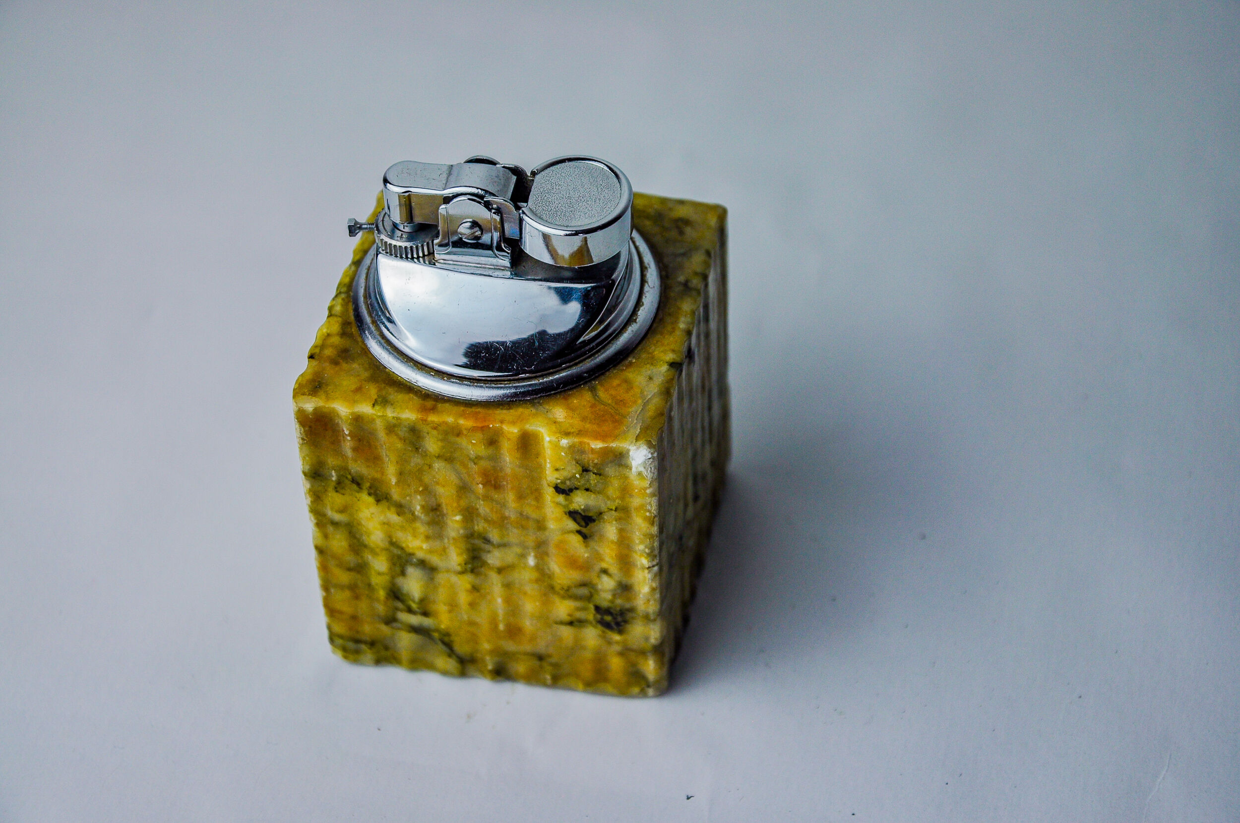 Briquet en albâtre beige par Romano Bianchi, Italie, 1970