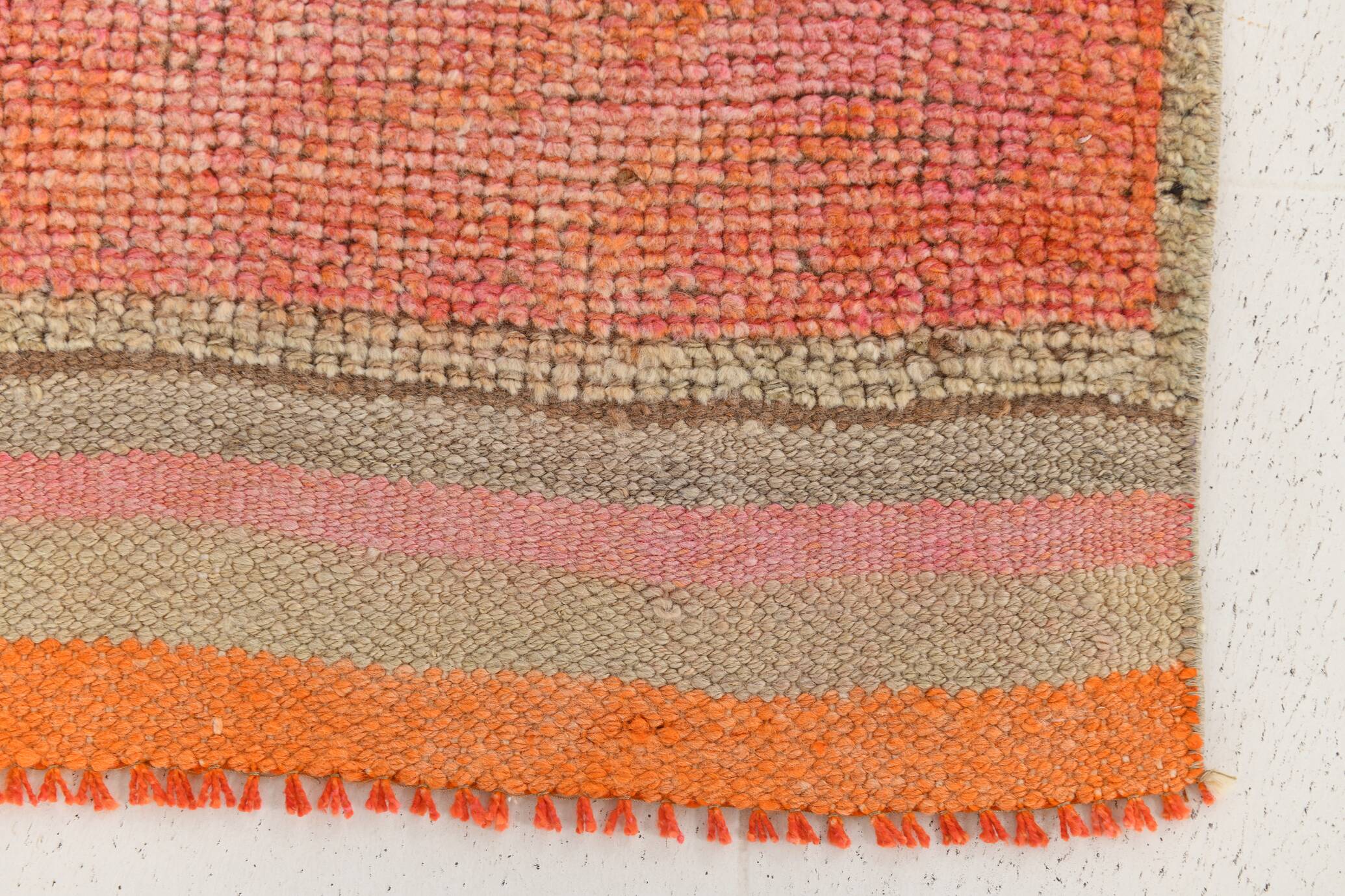 3x11 Coral Orange Bohemian Hallway Runner Rug, Rug For Hallway, 93x325 Cm