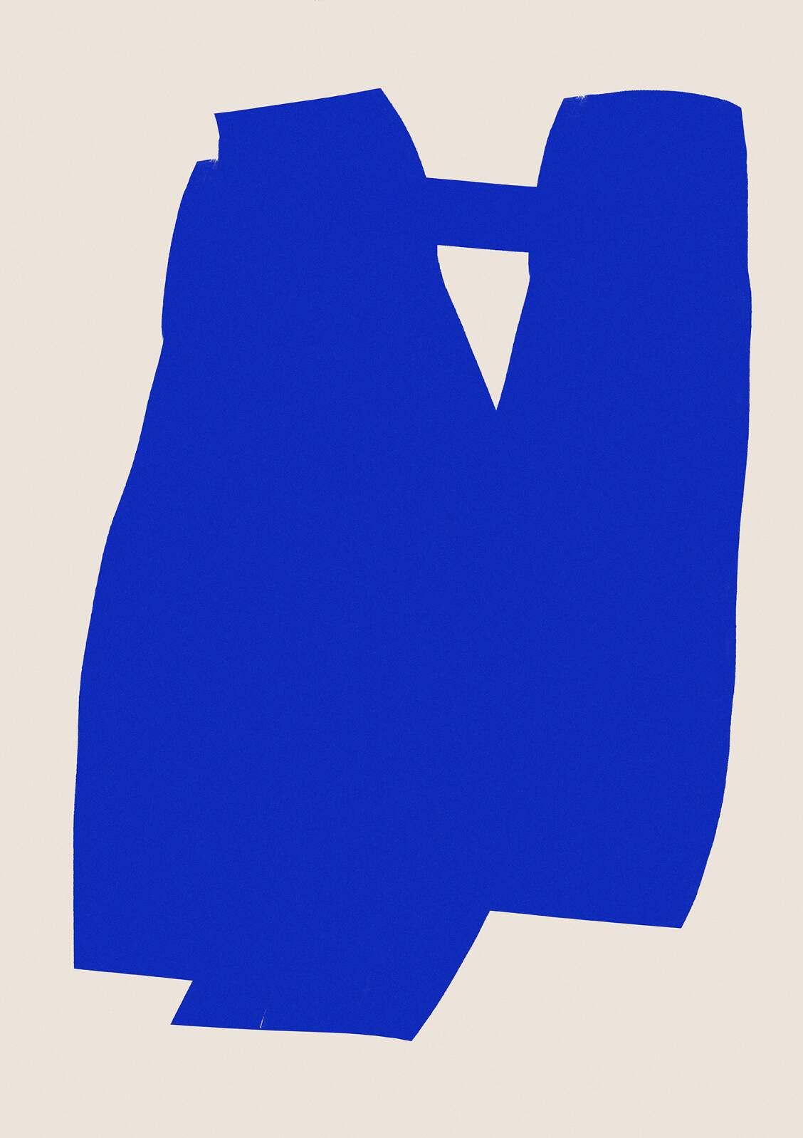 Impression giclée abstraite bleue, 50x70cm