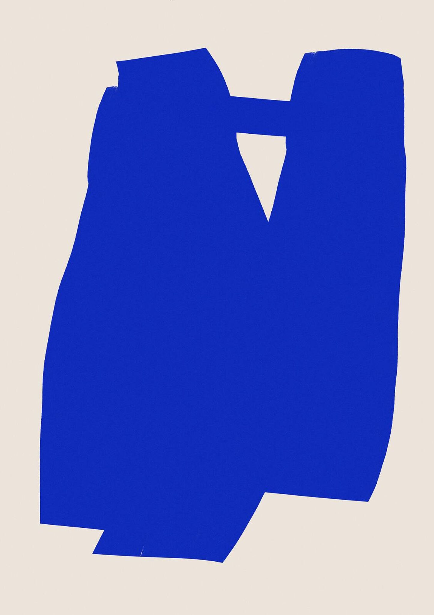 Abstract blue giclee print, 50x70cm
