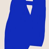 Abstract blue giclee print, 50x70cm