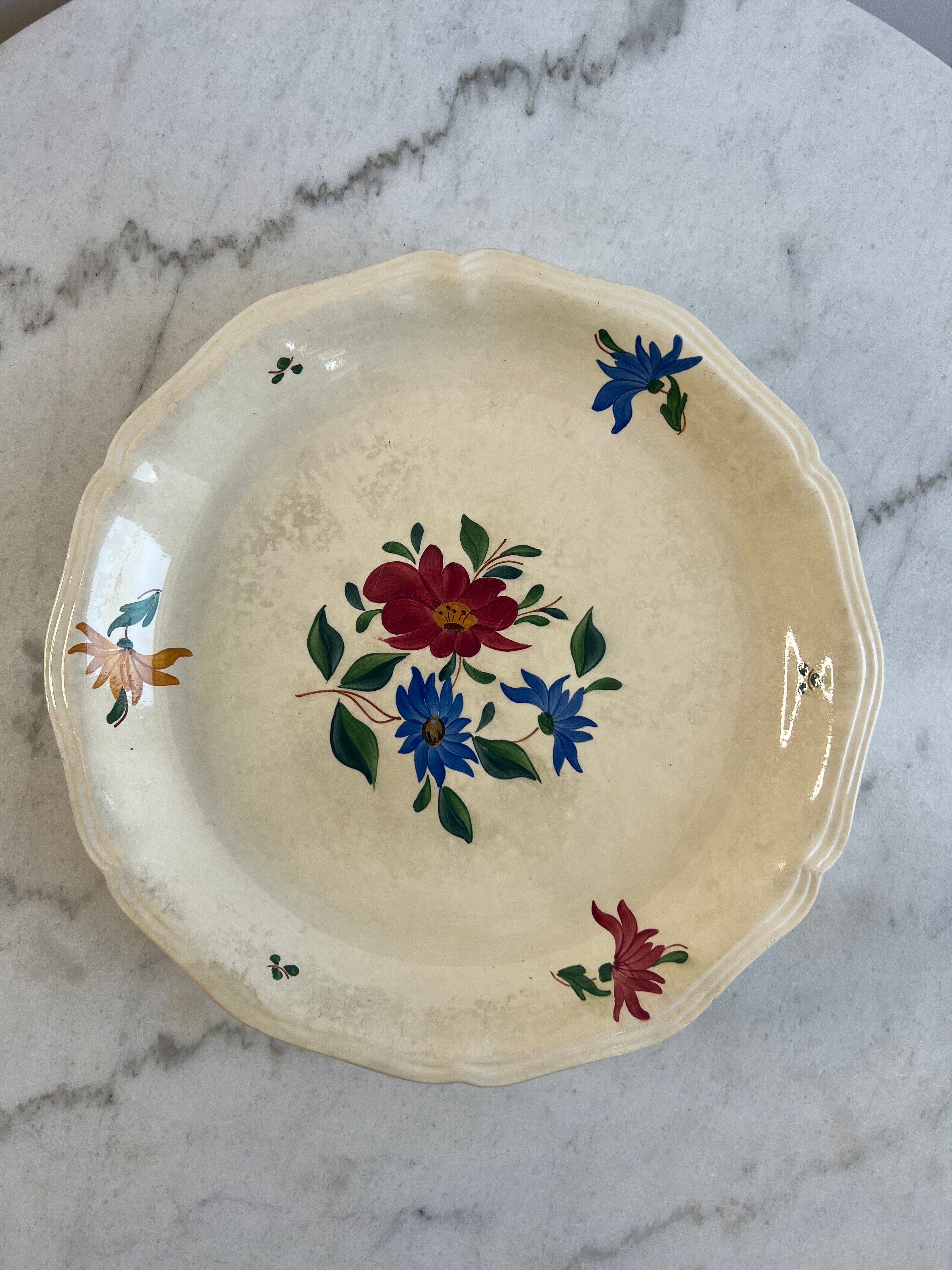 Iron earth Sarreguemines compote dish