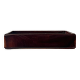 Bordeaux ceramic enamelled vide poche by Dutch artist A. Reuver, numbered.