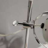 White and chrome metal eye ball lamps