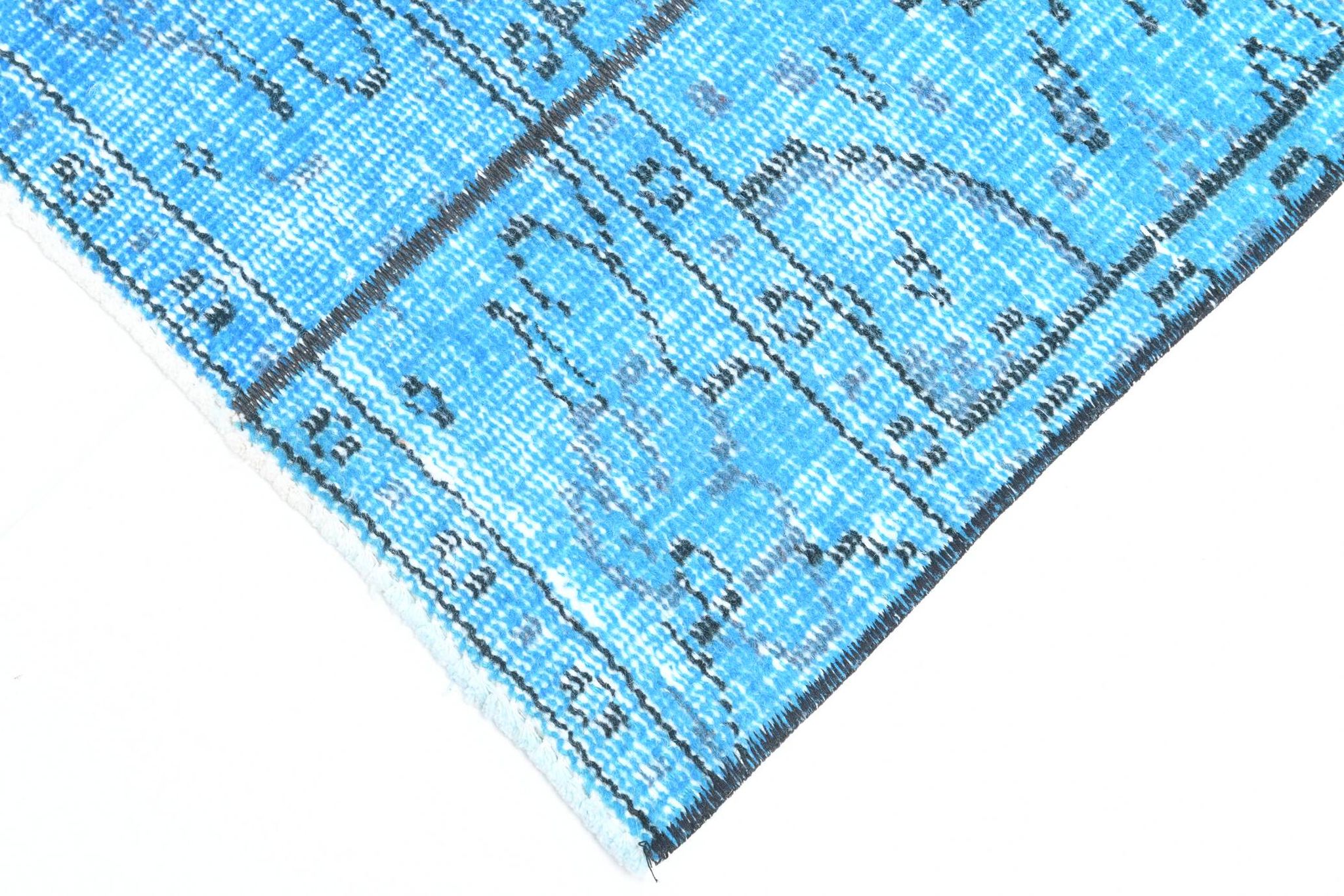 2x9 Vintage Light Blue Kitchen Runner Rug, 65x276Cm