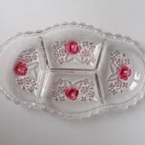 Appetizer dish with crystal compartments