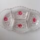 Appetizer dish with crystal compartments