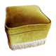 Ottoman in velvet with fringe