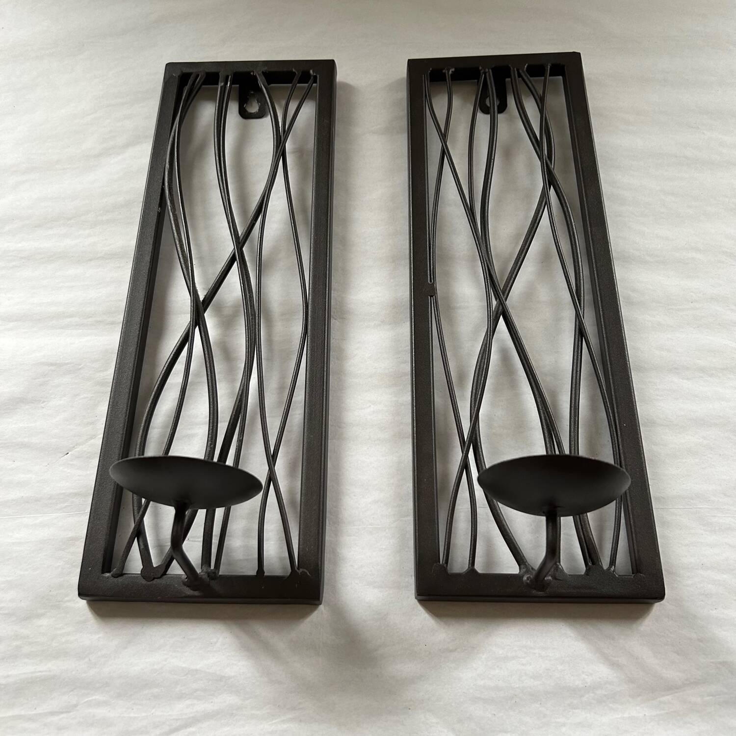 Pair of brutalist candlesticks