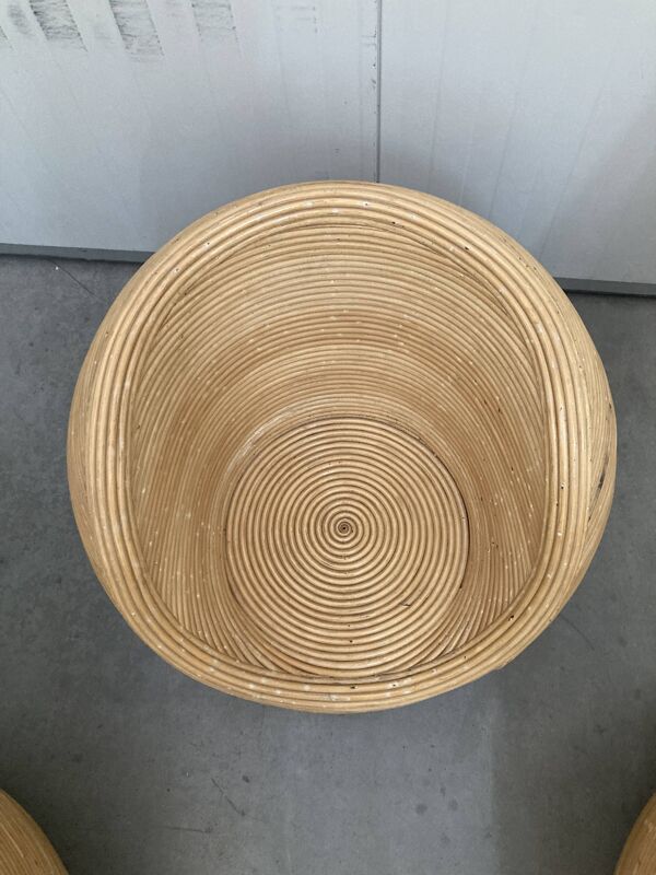 Ensemble de fauteuils pour enfants en rotin et bambou, style milieu du siècle Gabriella Crespi