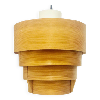 Mid Century Scandinavian Pine Ceiling Lamp by Hans-Agne Jakobsson for E. Markaryd, Sweden, 1960s