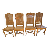 4 chaises « régence » a dossier haut