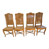4 chaises « régence » a dossier haut