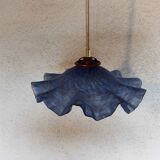Vintage draped opaline glass pendant.