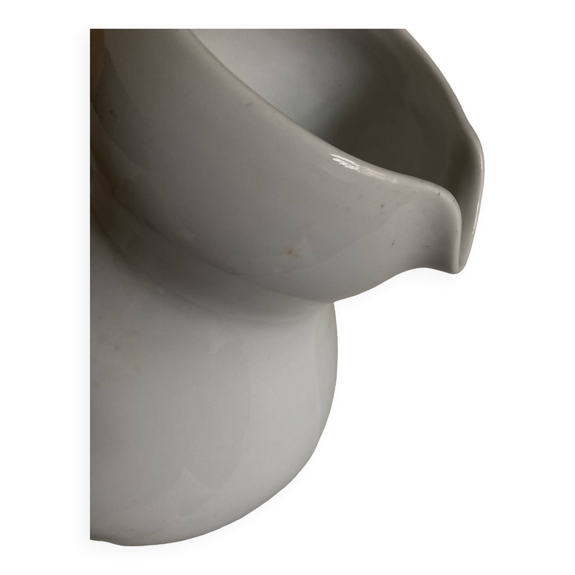 XXL white porcelain pitcher vase 19th century