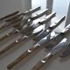 12 table knives silver metal handles & stainless steel blades 22 cm