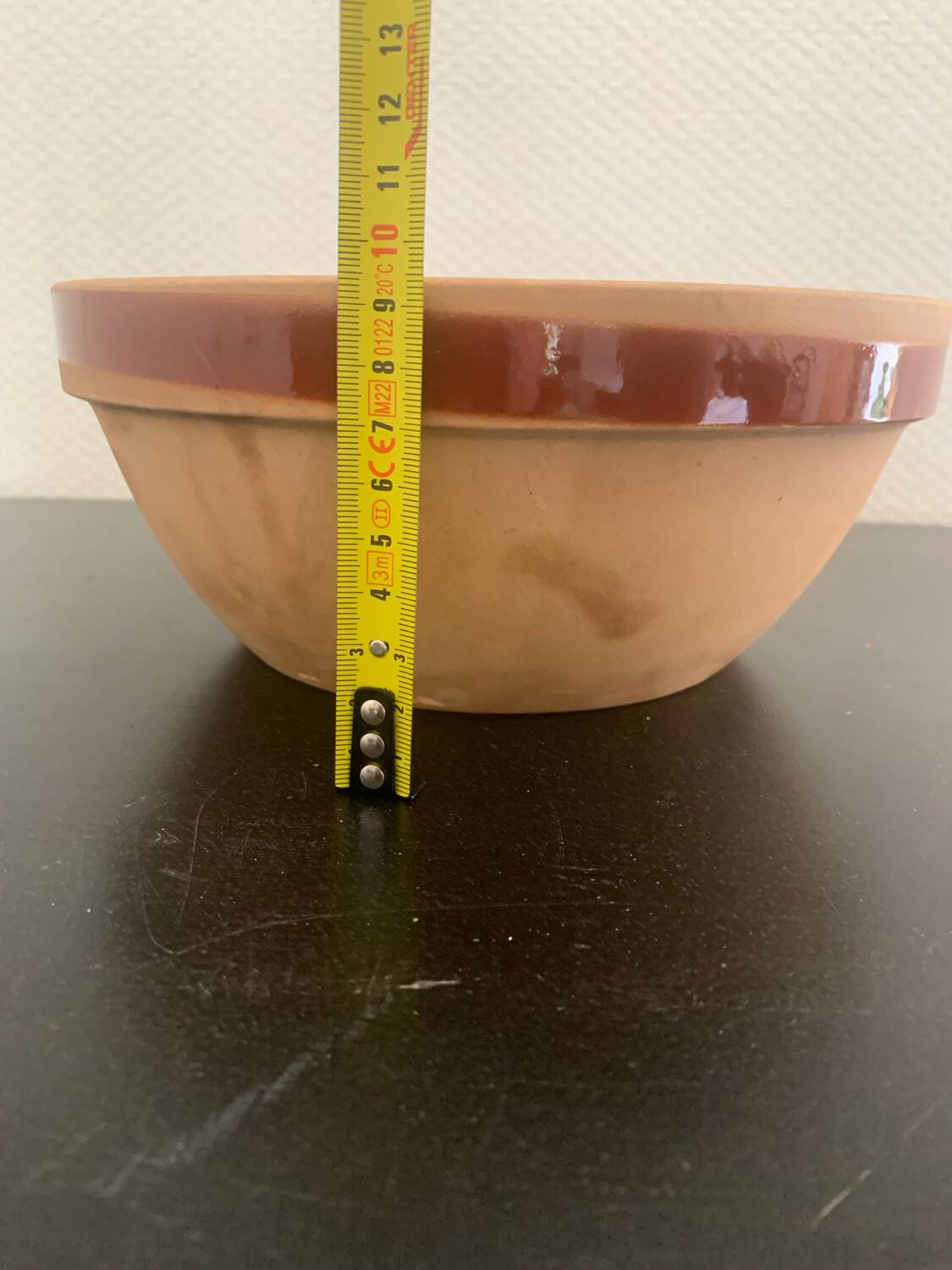 Stoneware salad bowl, Gien France