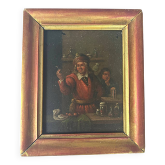 Huile sur plaque de cuivre