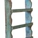 Old Burmese teak wall shelf original blue patina