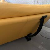 Yellow leather sofa by Tito Agnoli at Poltrona Frau
