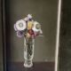 Still life oil on panel vase with immortelles