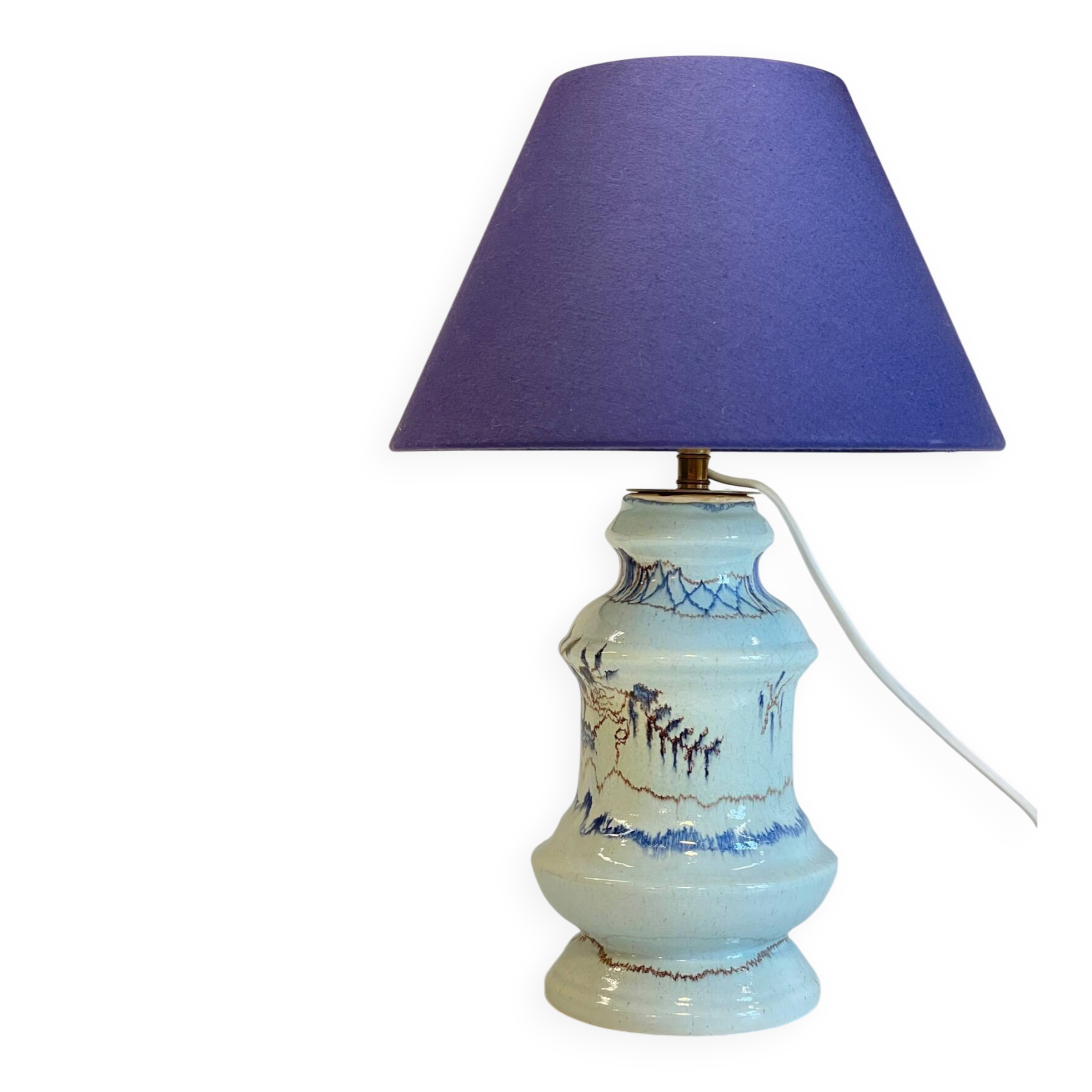 Vintage Blue Ceramic Lamp