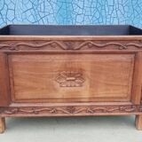 Antique solid teak flower pot