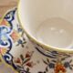 Antique polychrome faience chocolate cups with saucers – Flo decoration