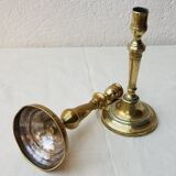 Duo de bougeoirs en laiton
