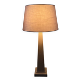 Pair of vintage terracota ceramic column lamps