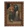 Portrait of 3 commoners, old oil painting on canvas from the 1800s.