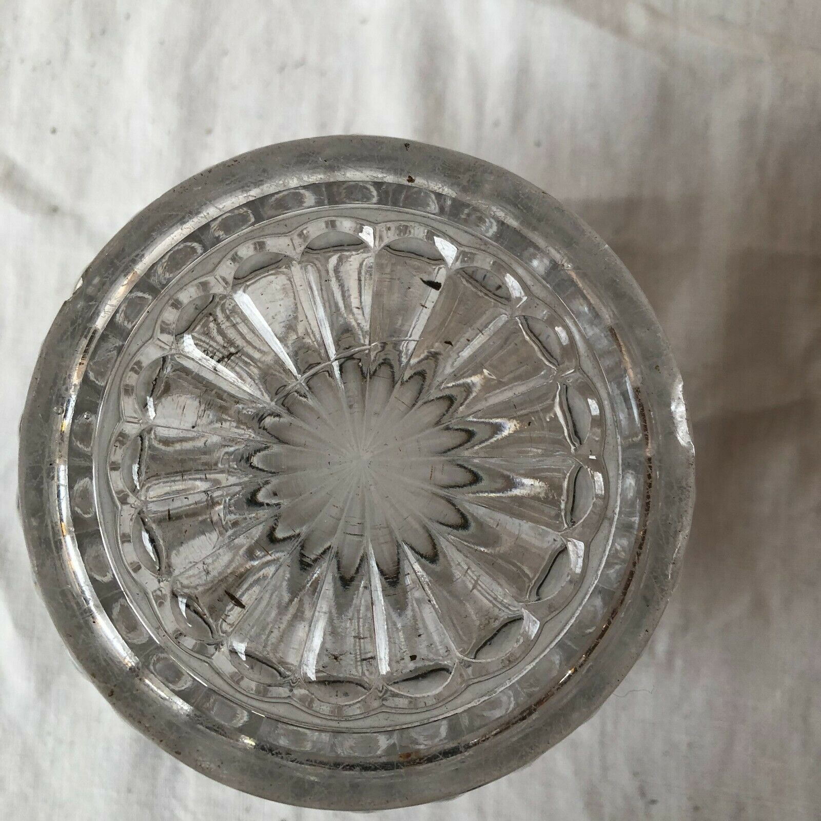 19th century glass or molded crystal ice bucket